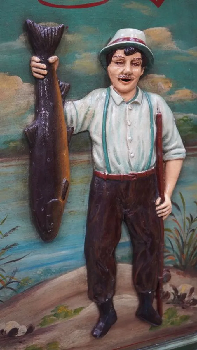 Vintage 3D Wall Plaque - Happy Day Fisherman - Image 4