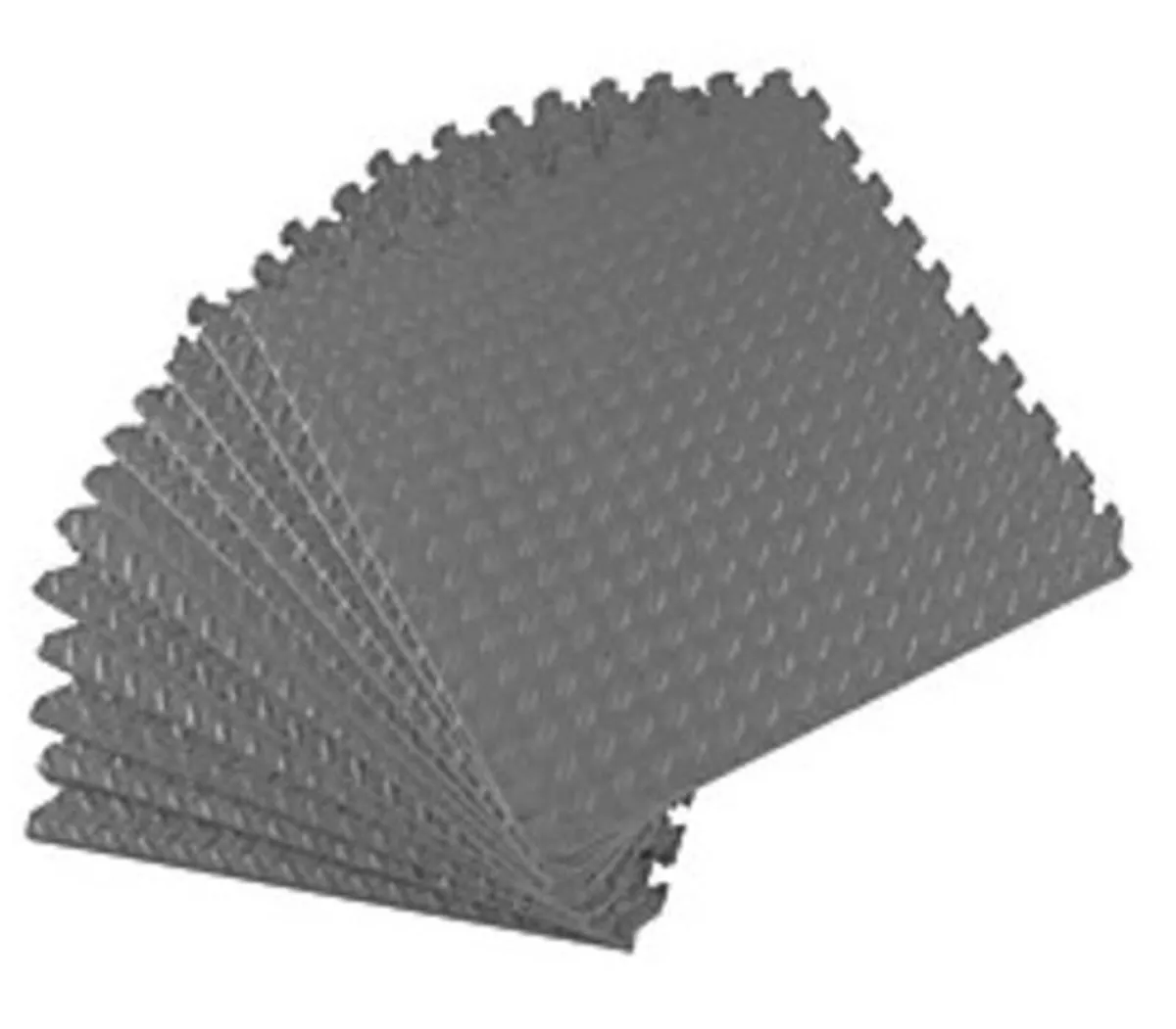 Interlocking foam Floor Tiles Grey 10mm 12 Pack - Image 1
