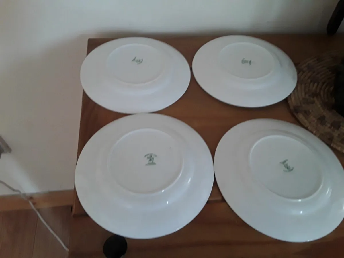 4 bone china green dragon side plates - Image 2