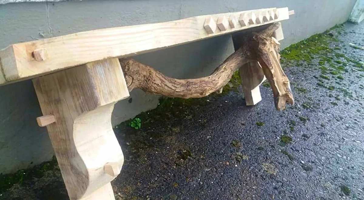 Rustic Driftwood Floating Shelf / Mantel - Image 4