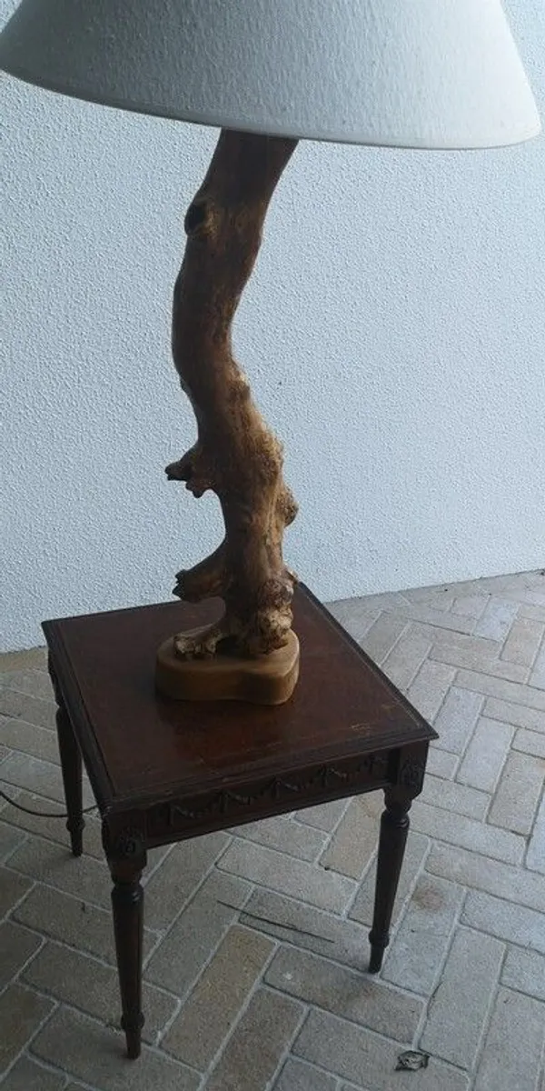 Two unique bog oak lamps - Image 3