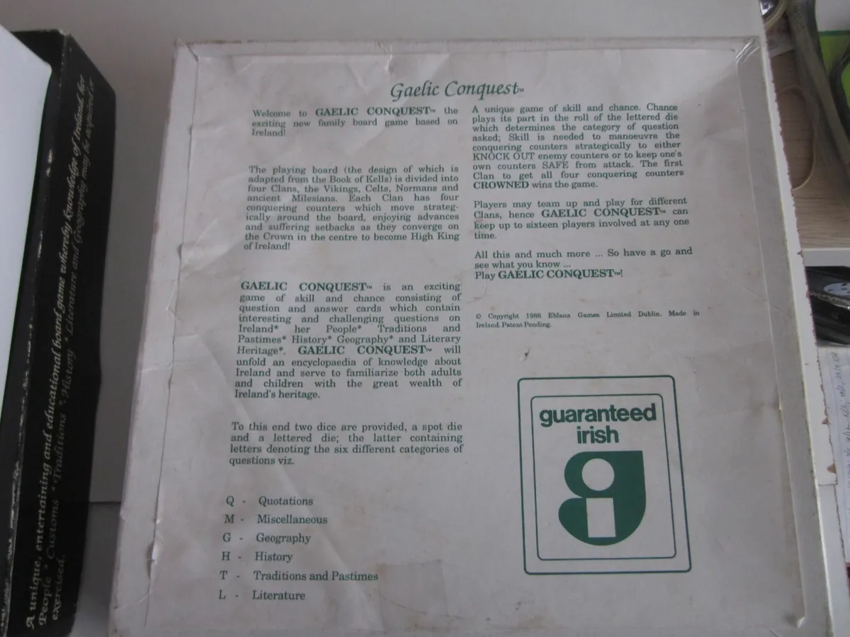 Vintage Gaelic Conquest Board Game 1988 - Image 2