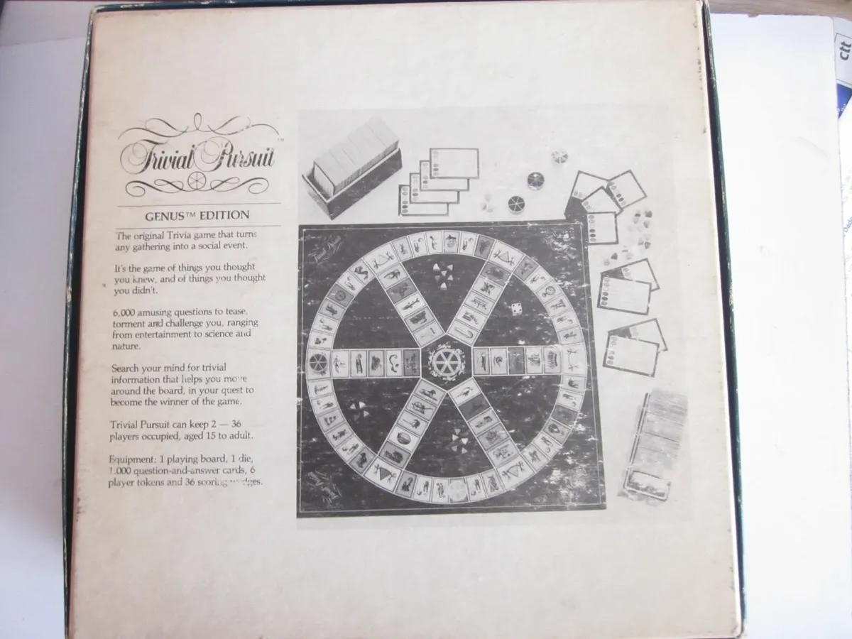 Trivial Pursuit Master Game Genus Edition 1983 - Image 2