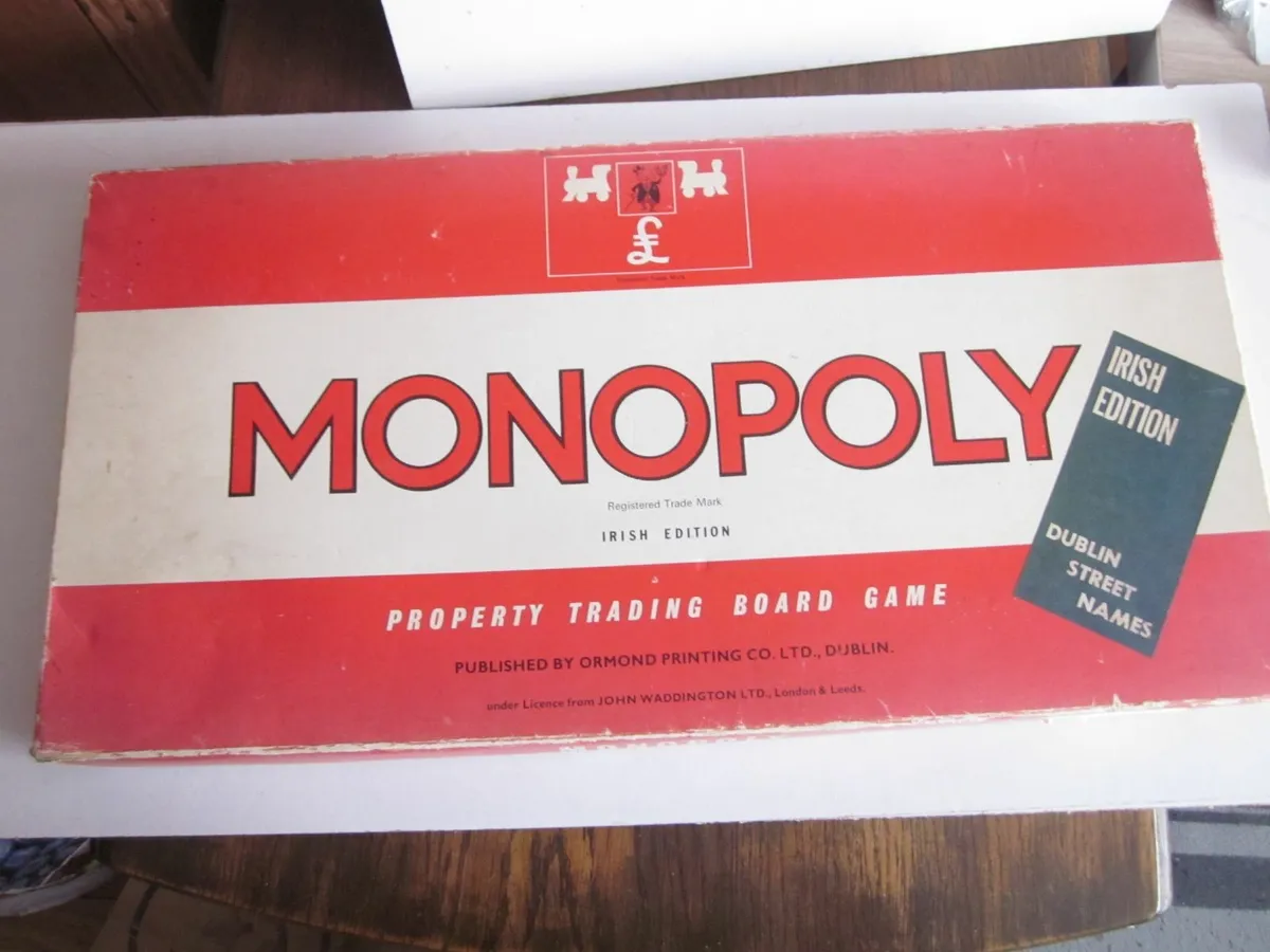 Vintage Monopoly Irish Edition Gameboard - Image 1
