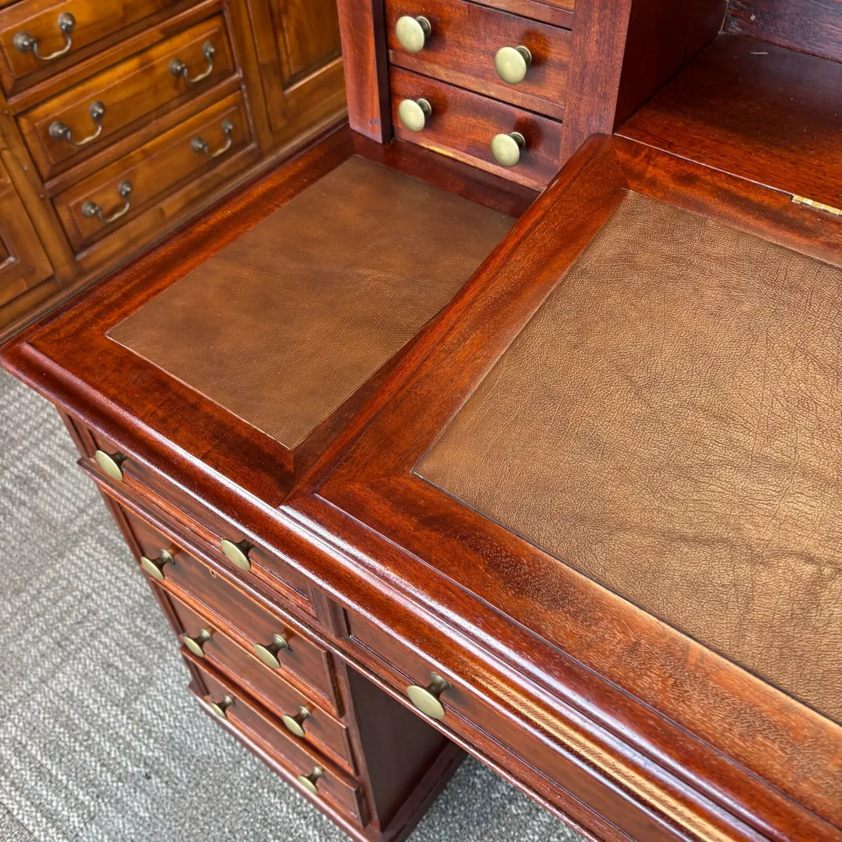 1880 Victorian Charles Dickens mahogany writing ta - Image 4