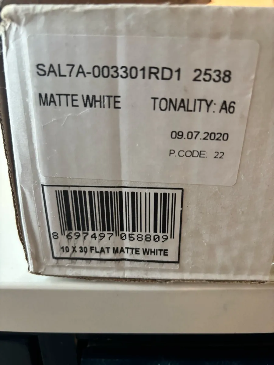 4 Boxes Metro XL white flat Ceramic Matt Tiles - Image 3
