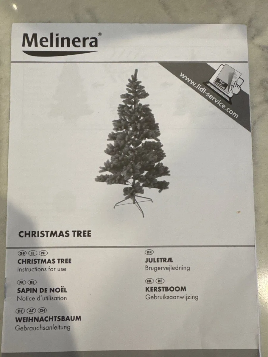 Christmas Tree with lights, decs & storage bag