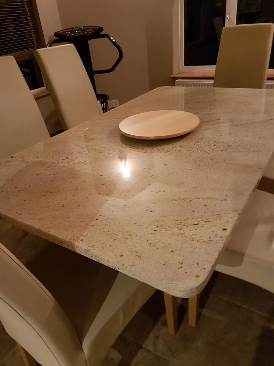 Marble table perfect condition , without chairs