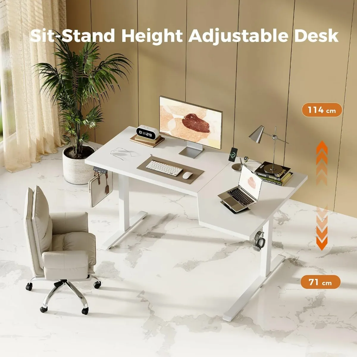 L-Shaped Electric Standing Desk, 160cm Adjustable - Image 3