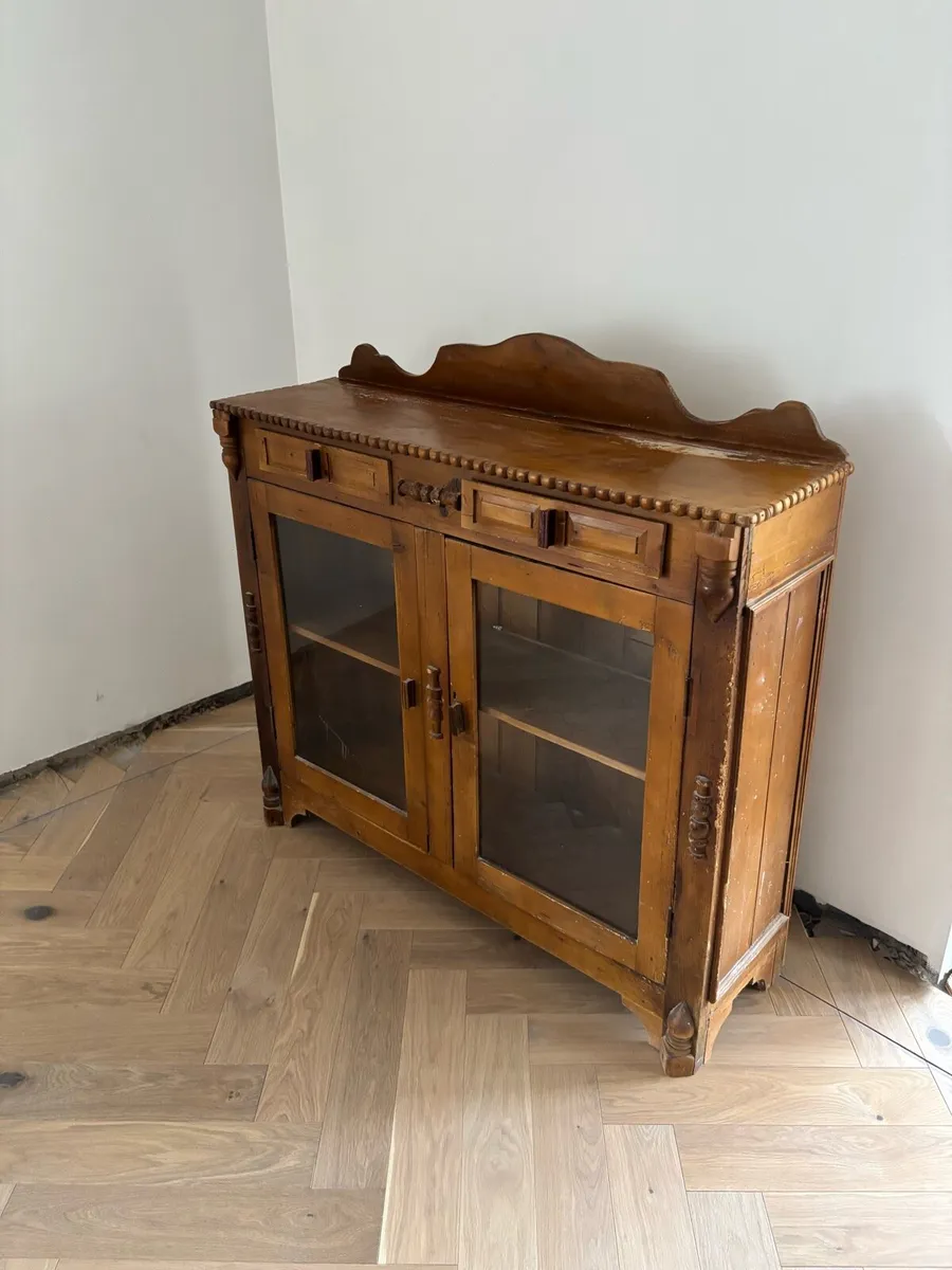 Antique pine display case - Image 2