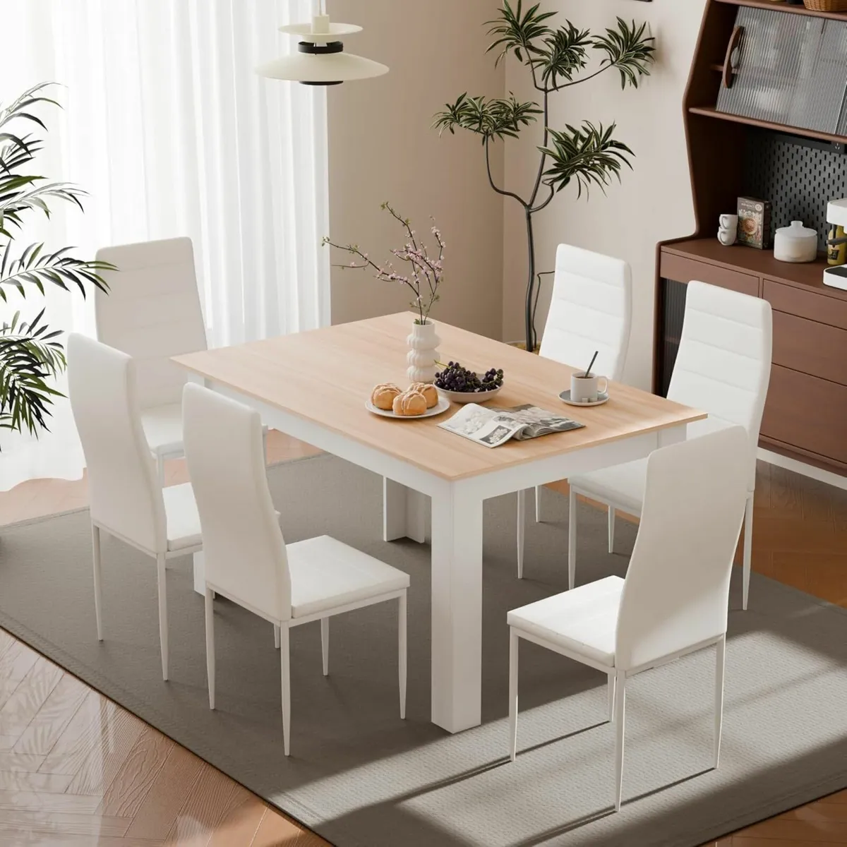 Modern Kitchen Table only, 4-6 People Wooden 140cm - Image 1