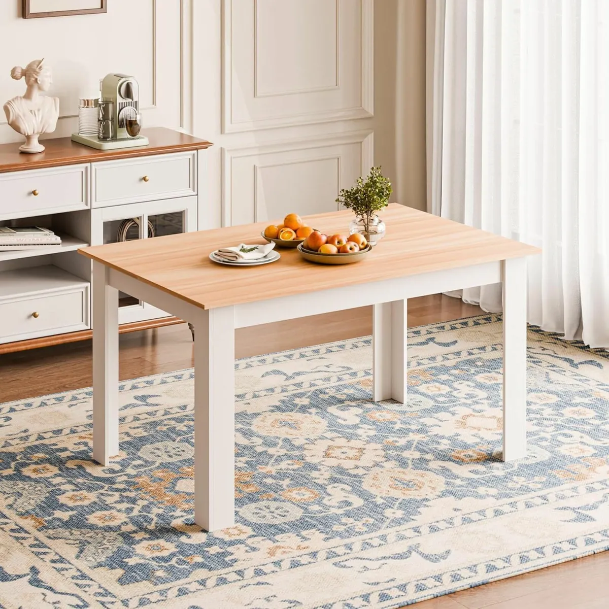 Modern Kitchen Table only, 4-6 People Wooden 140cm - Image 2