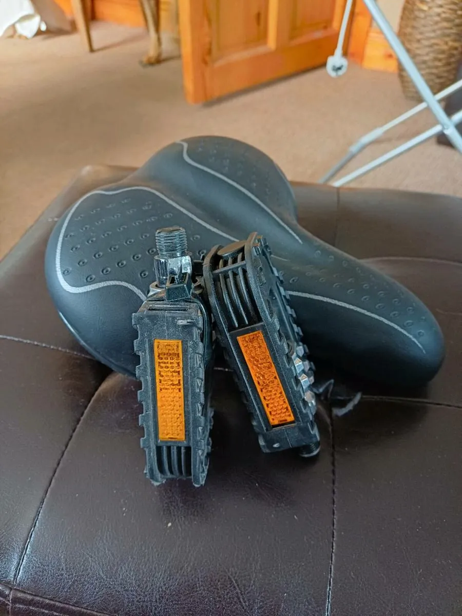 Bicycle saddle & pedals - Image 1