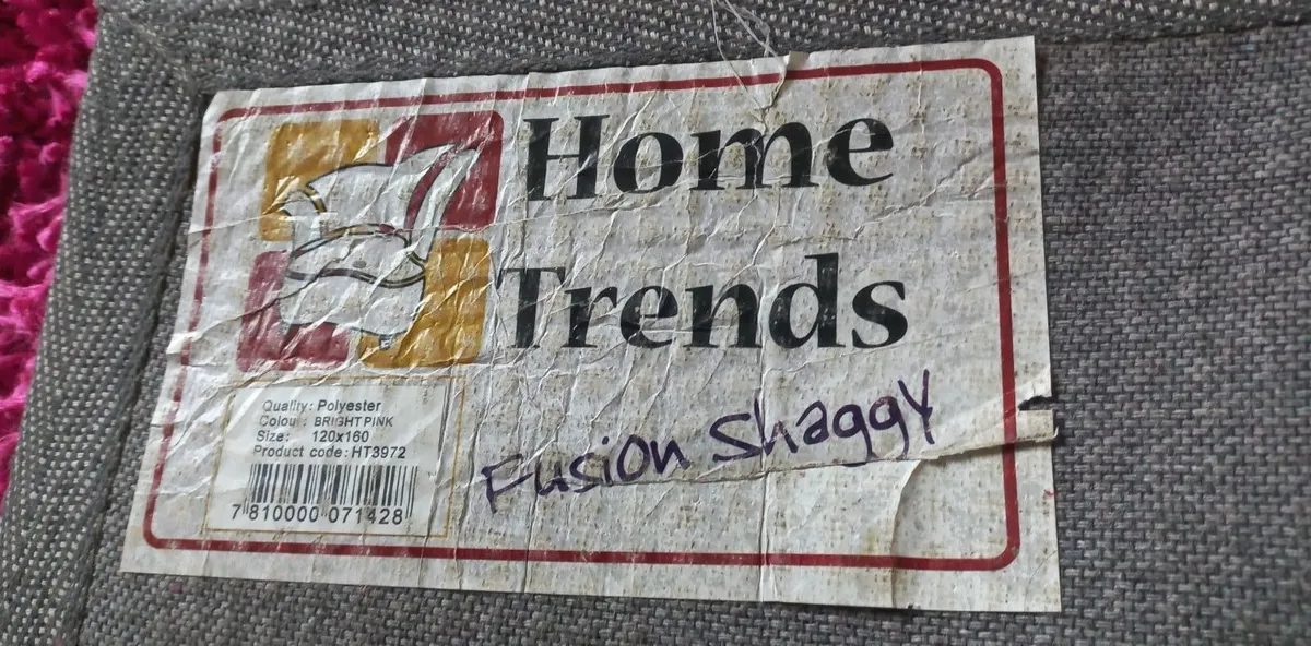 Shaggy Rug Bright Pink - Image 2