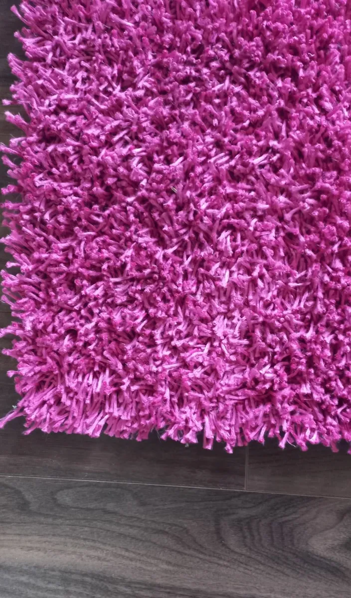 Shaggy Rug Bright Pink - Image 3