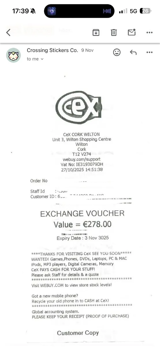 Cex voucher - Image 2