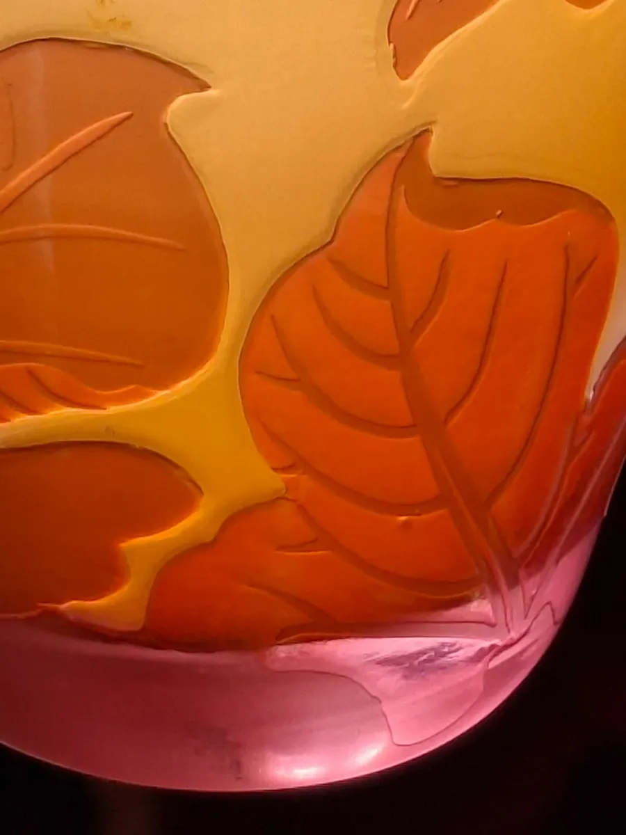 Signed Art Nouveau Cameo Glass Vase (French... - Image 1