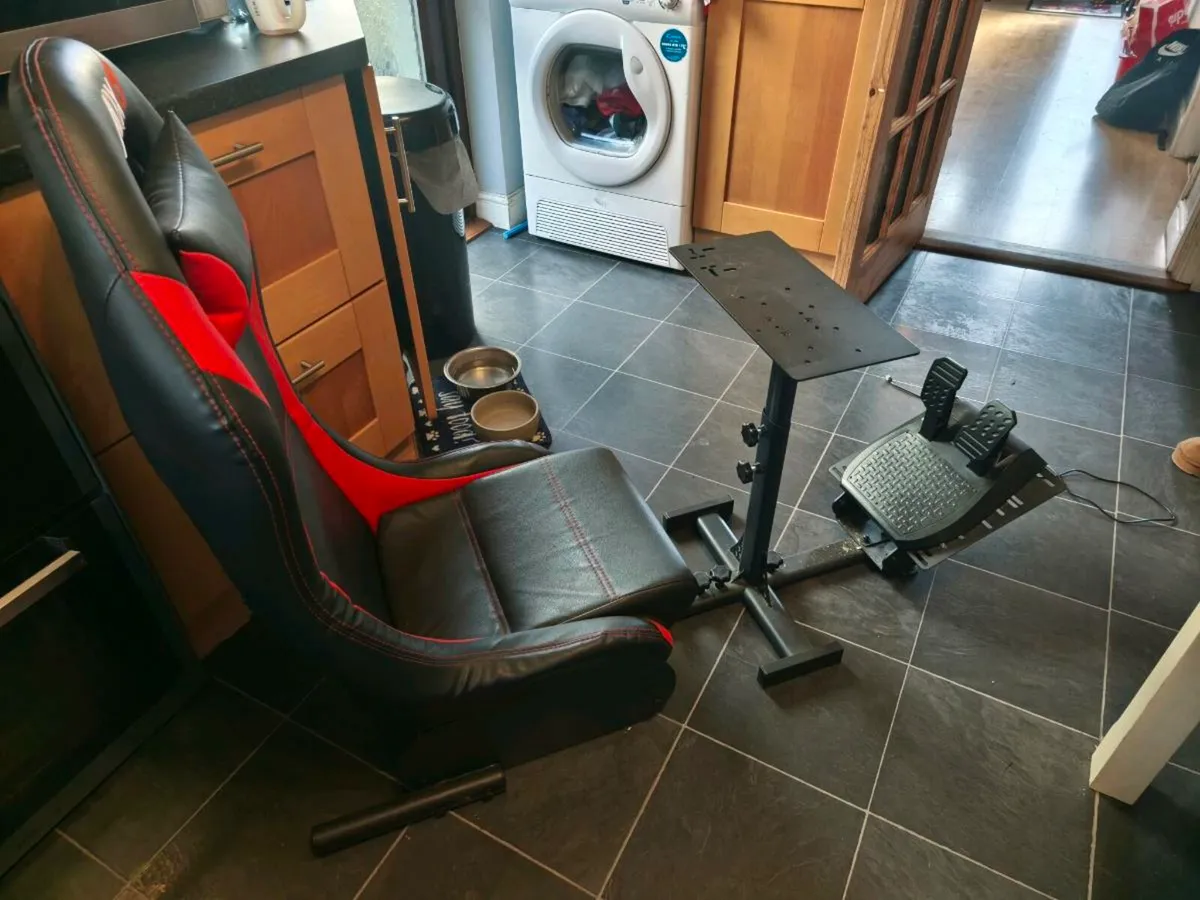ADX Racing Seat with Thrustmaster Wheel and pedals - Image 1