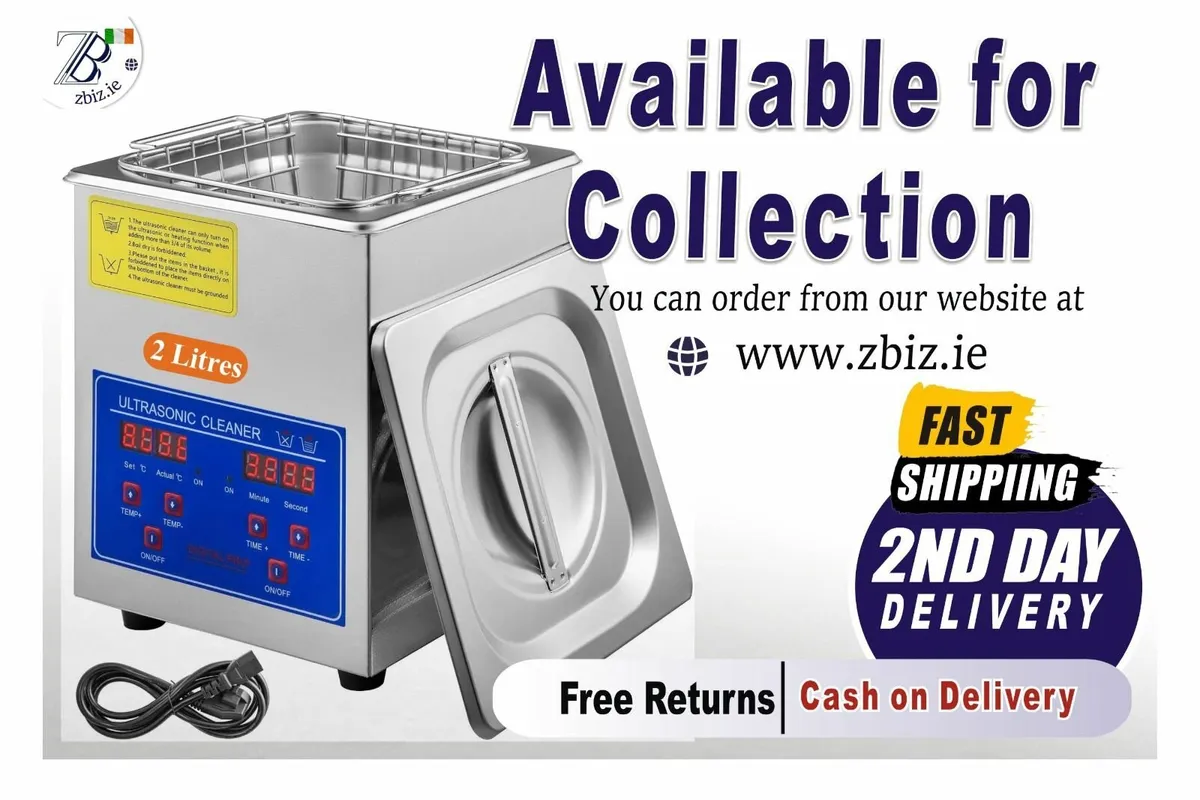 2L Ultrasonic Washing Machine Compact Cleaner - Image 1