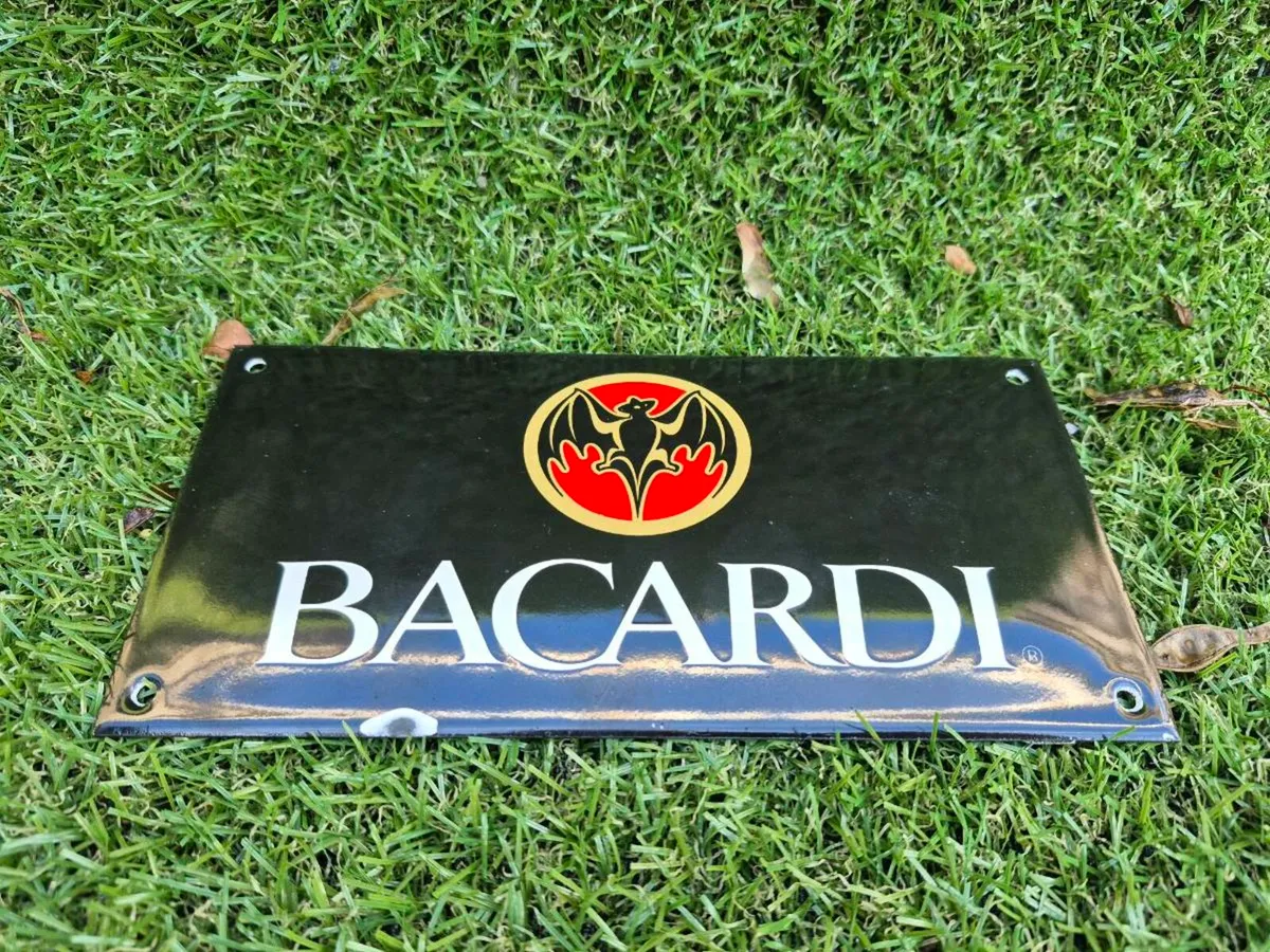 Enamel metal Barcadi sign - Image 1