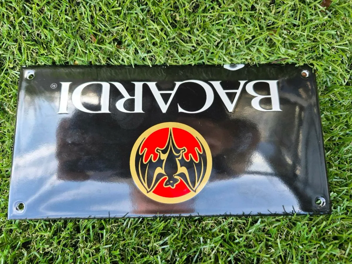 Enamel metal Barcadi sign - Image 2