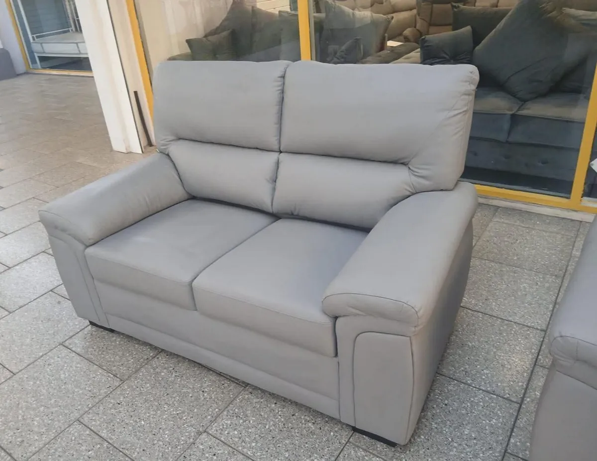 Bromley Gretal 3+2 Seater Leather/Fabric Sofa - Image 3