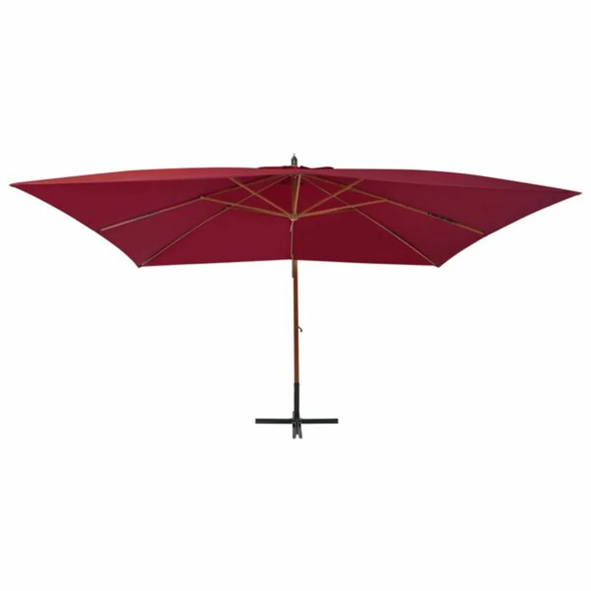 Cantilever Garden Parasol with Wooden Pole 400x300 - Image 2