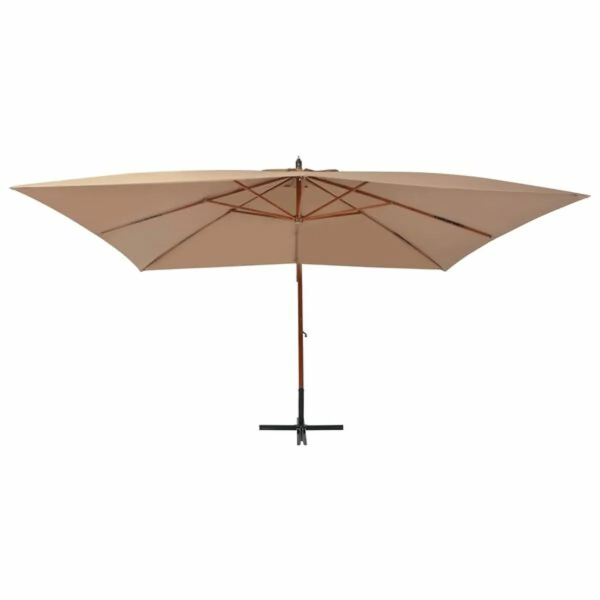 Cantilever Garden Parasol with Wooden Pole 400x300 - Image 1