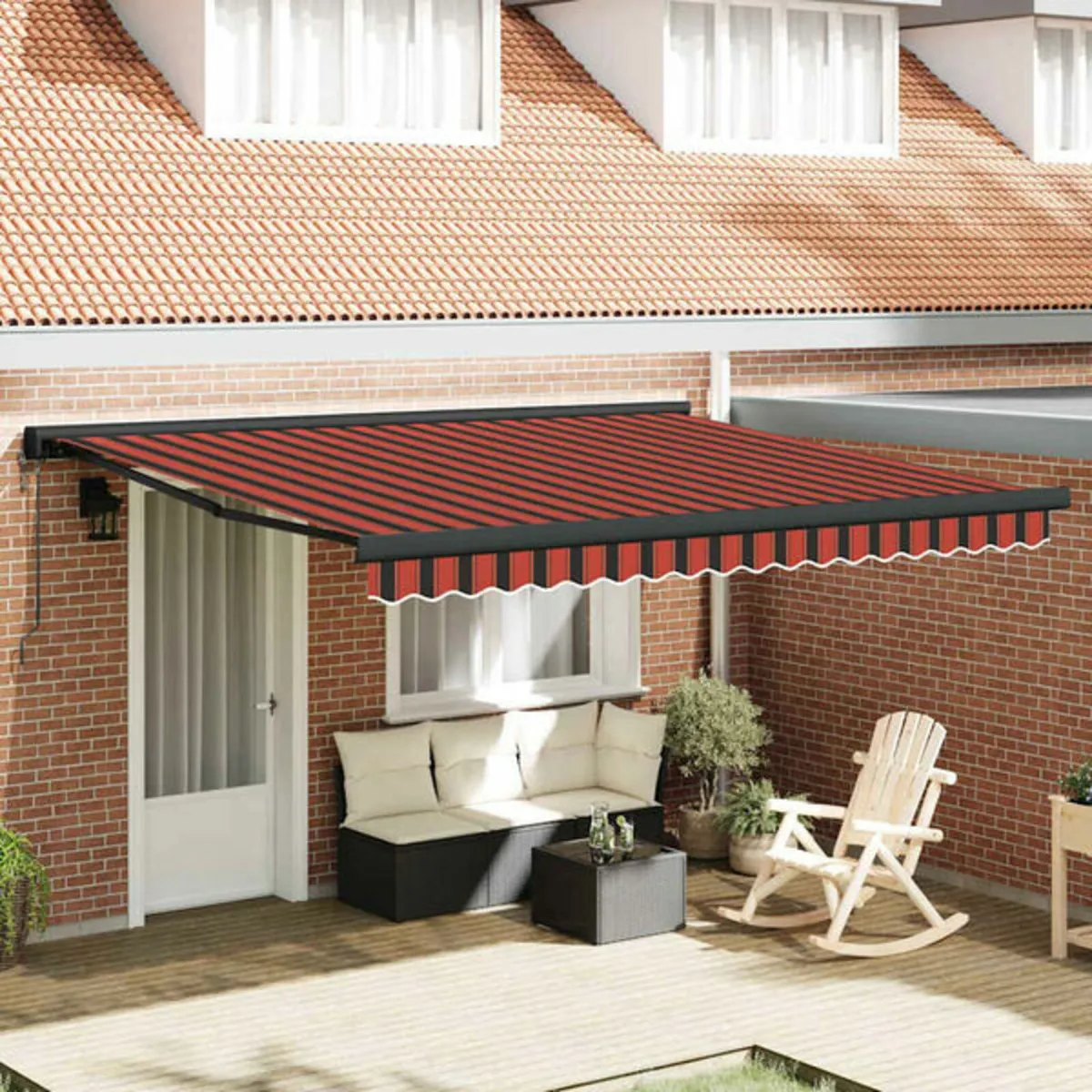 Manual Retractable Awning with LED 350x250 cm Oran - Image 1
