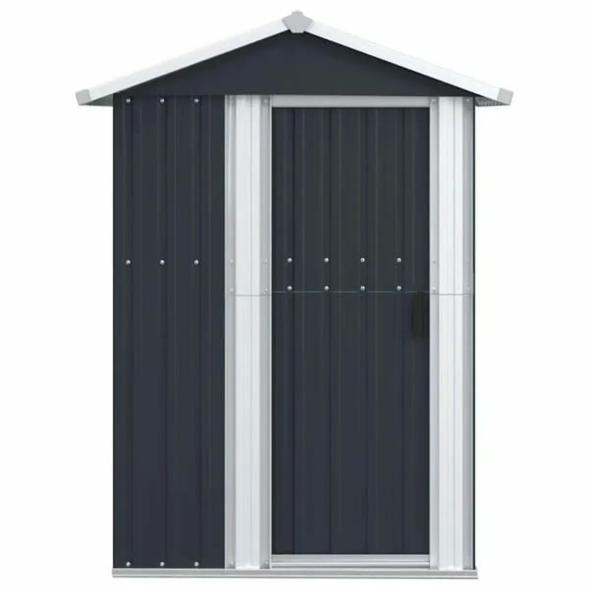Garden Shed Anthracite 126x97.5x177 cm Galvanised - Image 2