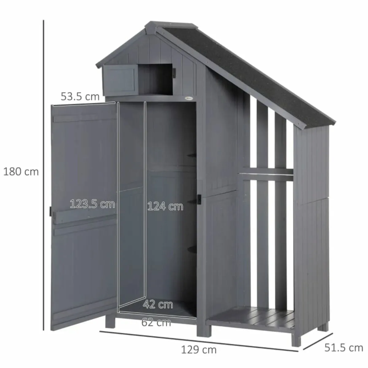 Garden Outdoor Storage Shed Outdoor Tool Shed with - Image 3