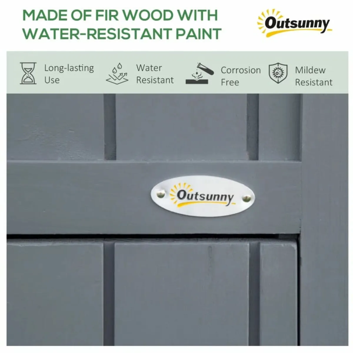 Garden Outdoor Storage Shed Outdoor Tool Shed with - Image 4