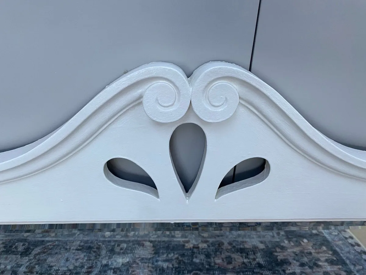 Antique painted wall-hanging mirror - Image 2