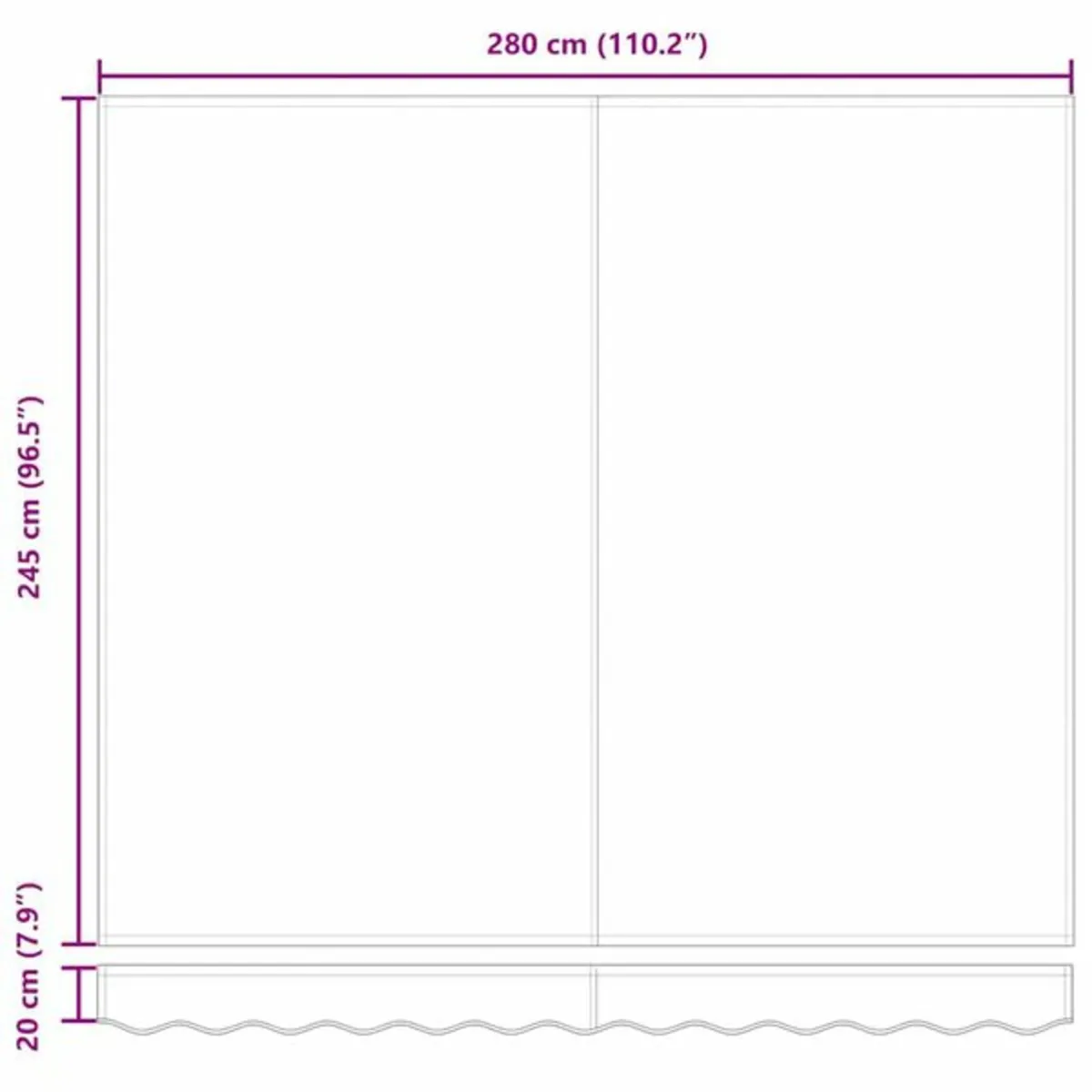 Retractable Awning Manual Red 300 x 250 cm Fabric - Image 4