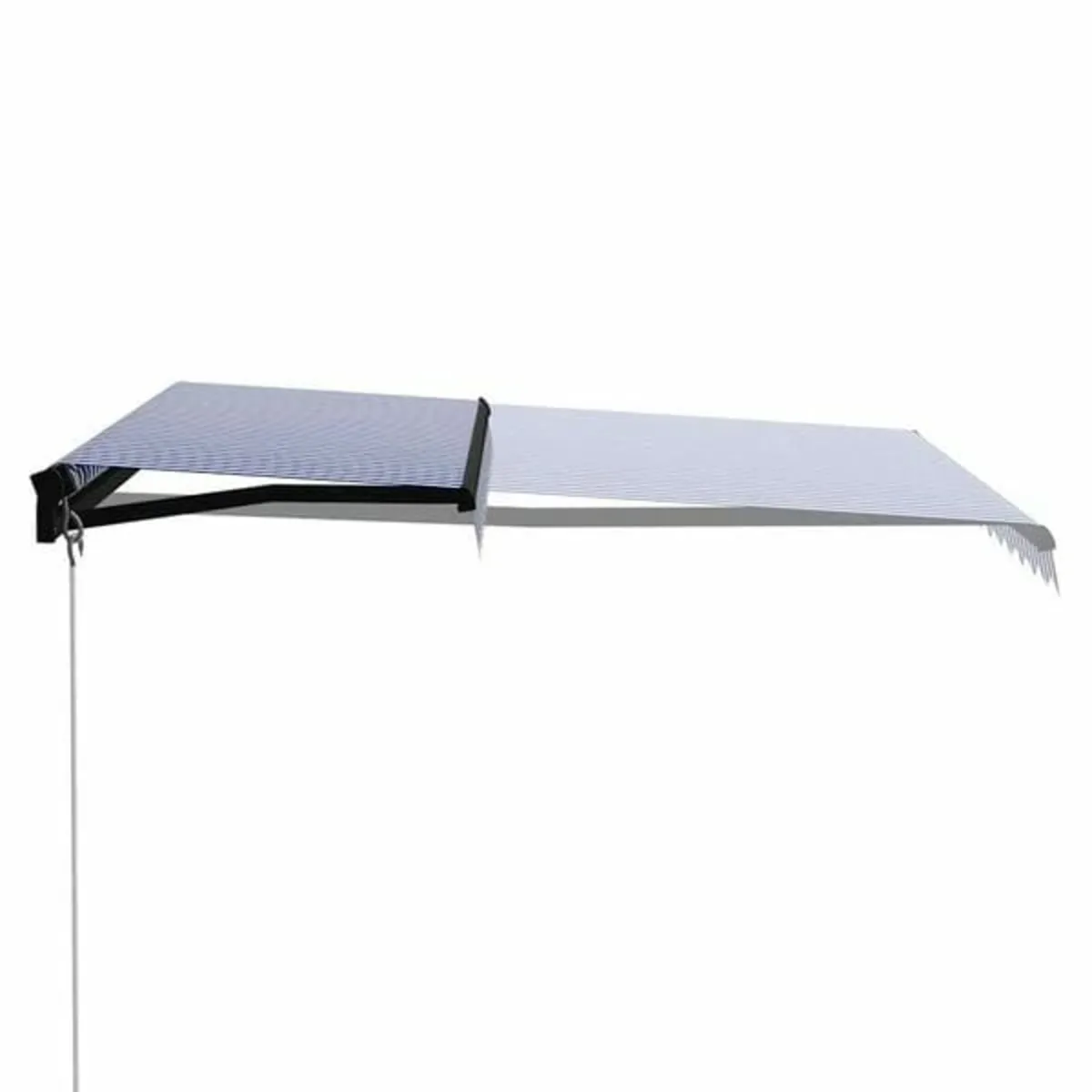 Manual Retractable Awning with LED 300x250 cm Blue - Image 3