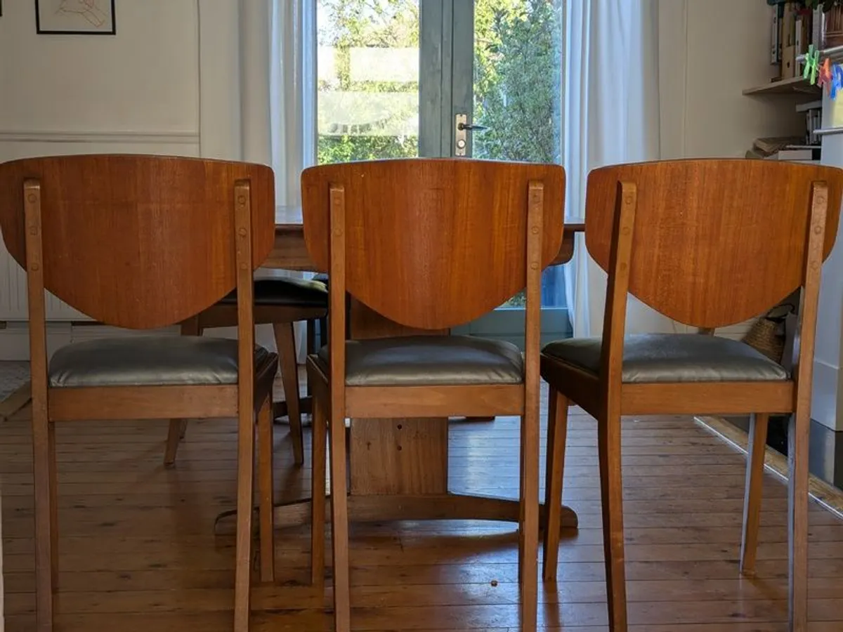 Set Of Six Mid Century Teak Dining Chairs - Image 1