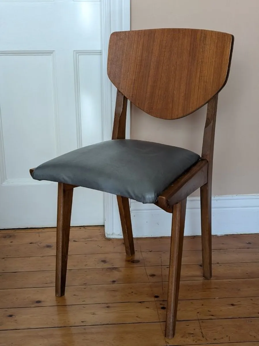 Set Of Six Mid Century Teak Dining Chairs - Image 4