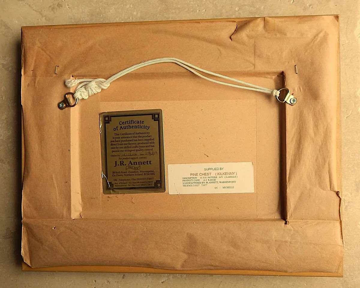 Still Life Print on Board in Ornate Wood Frame - Image 3