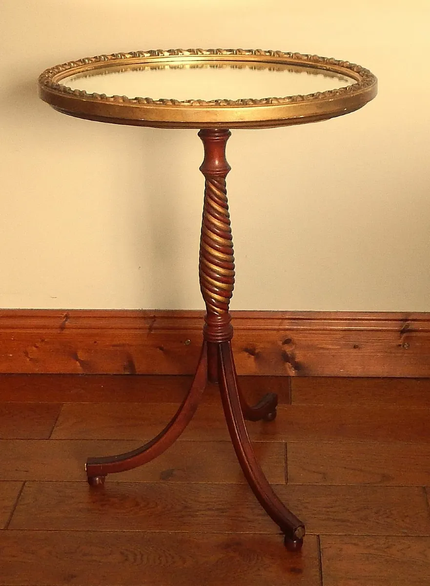 Side Table with Bevelled Edge Mirror Top - Image 1