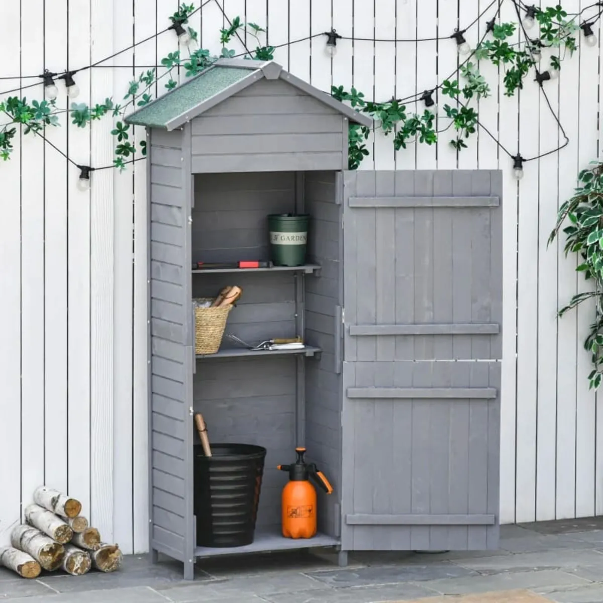 Wooden Garden Storage Shed Utility Gardener Cabine - Image 2
