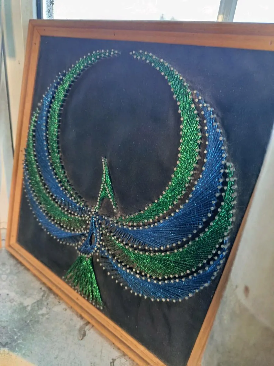 Beautiful nail and art tread peacock art - Image 1