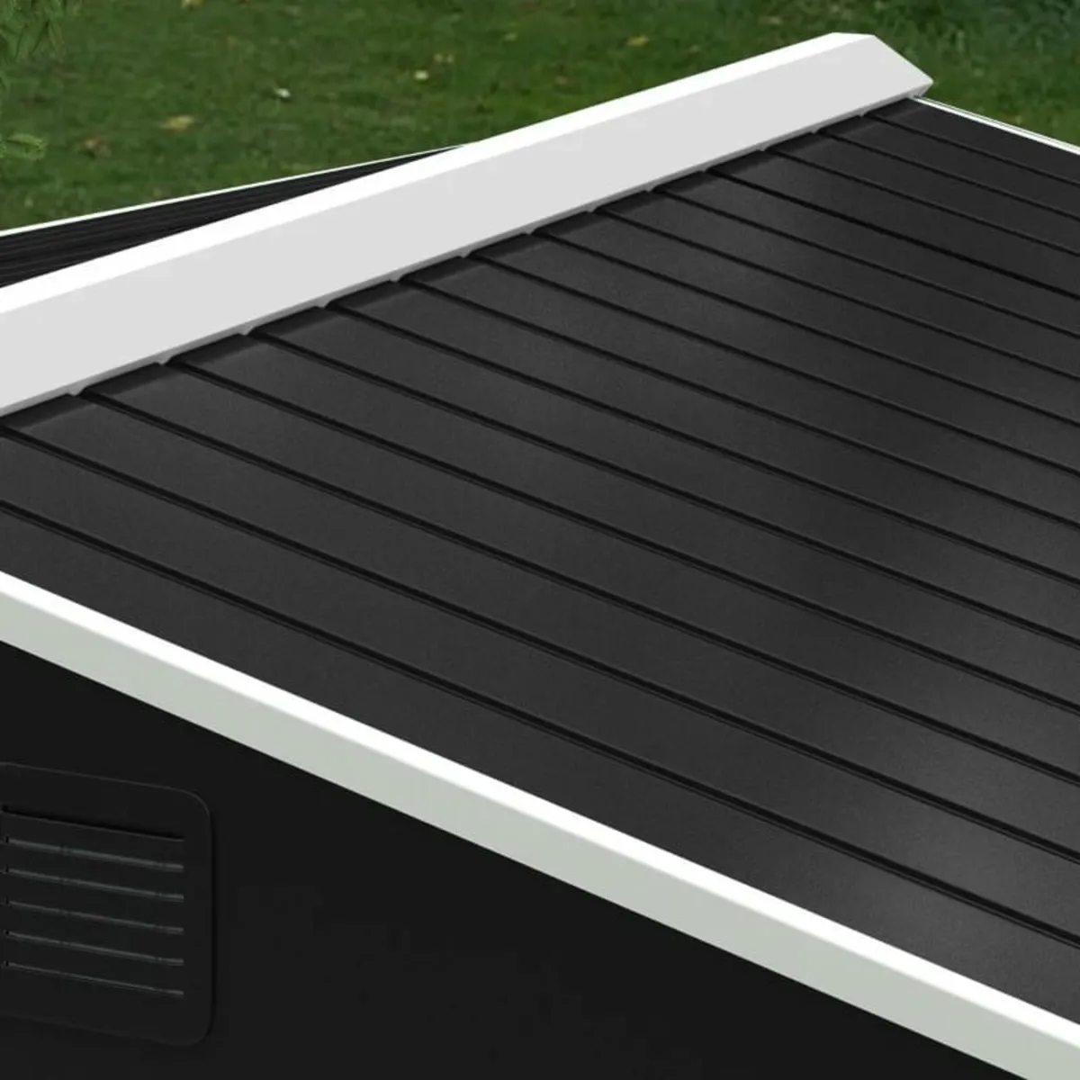 8 x 6ft Outdoor Garden Roofed Metal Storage Shed T - Image 4