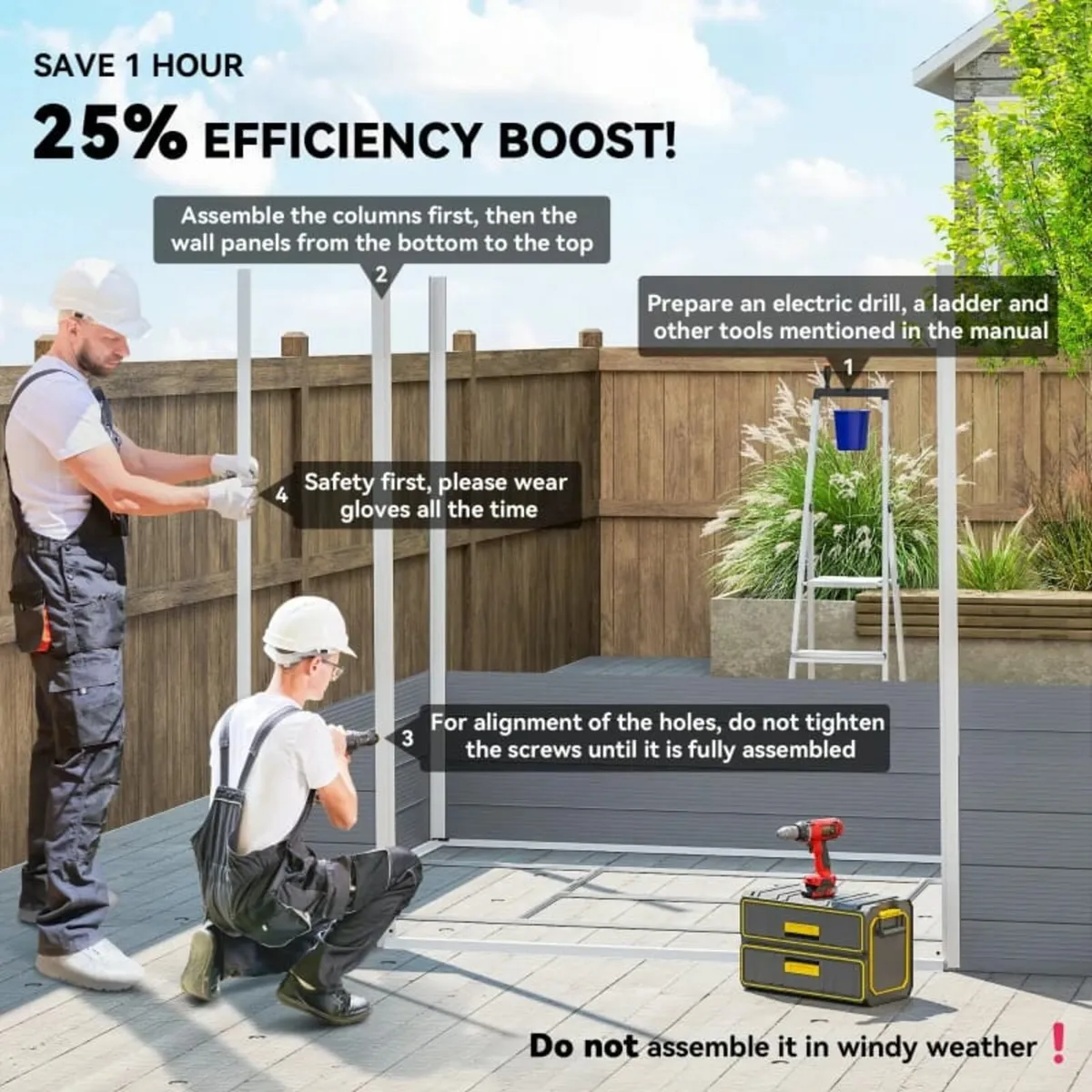 4 x 3ft Plastic Garden Storage Shed - Foundation K - Image 3