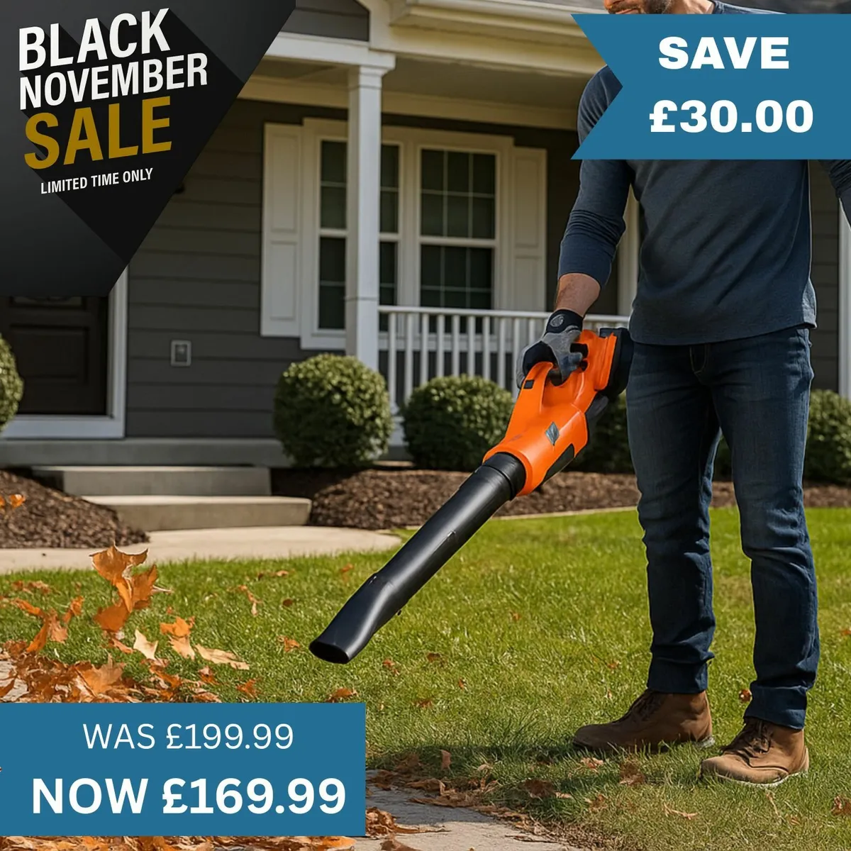 40V Leaf Blower with Battery & Charger