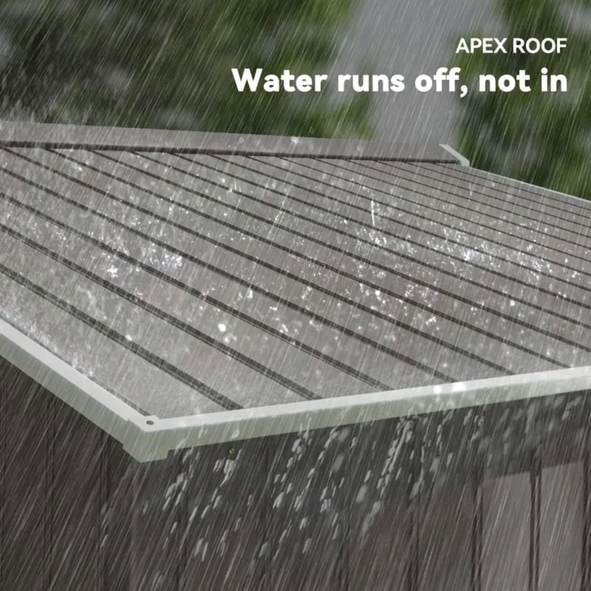 9 x 6FT Outdoor Garden Roofed Metal Storage Shed T - Image 3