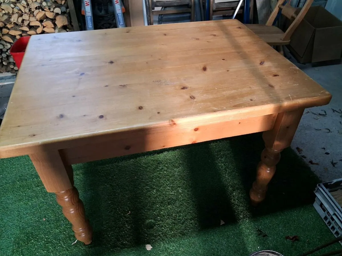 Solid Pine Table & 4 Chairs €150 - Image 1