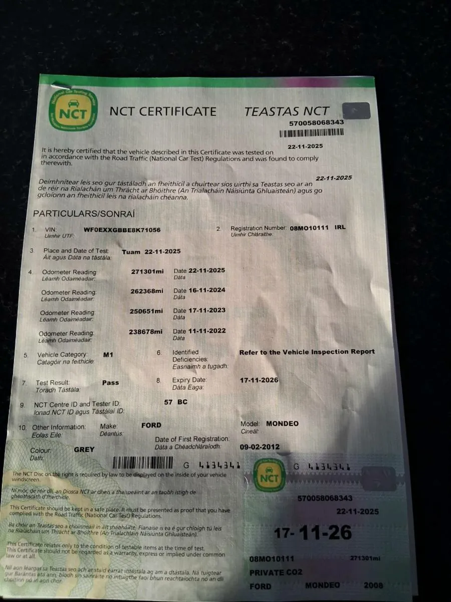 ford mondeo NEW NCT - Image 3