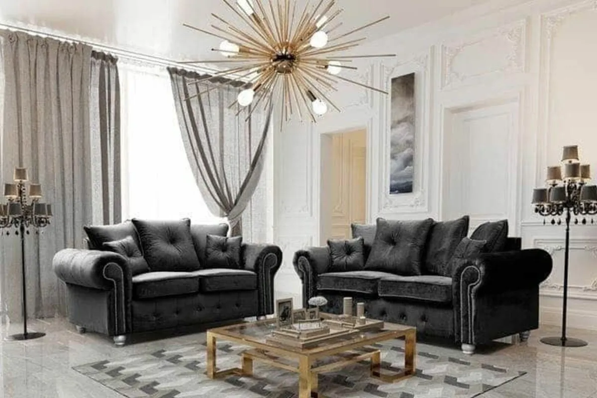 "Stunning Olympia velvet Chesterfield Corner-Full" - Image 4