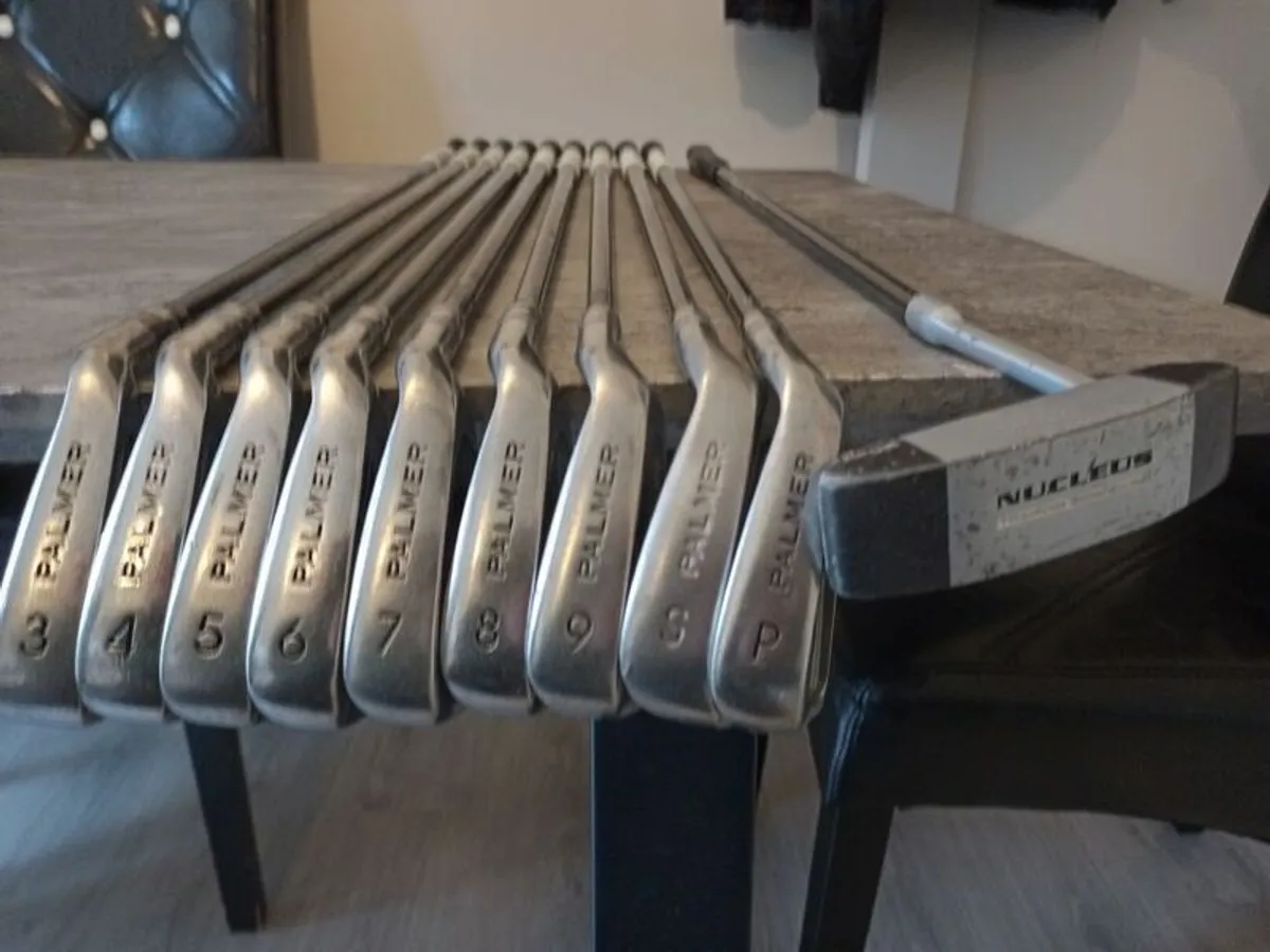 Palmer golf irons and putter. Right handed clubs - Image 1
