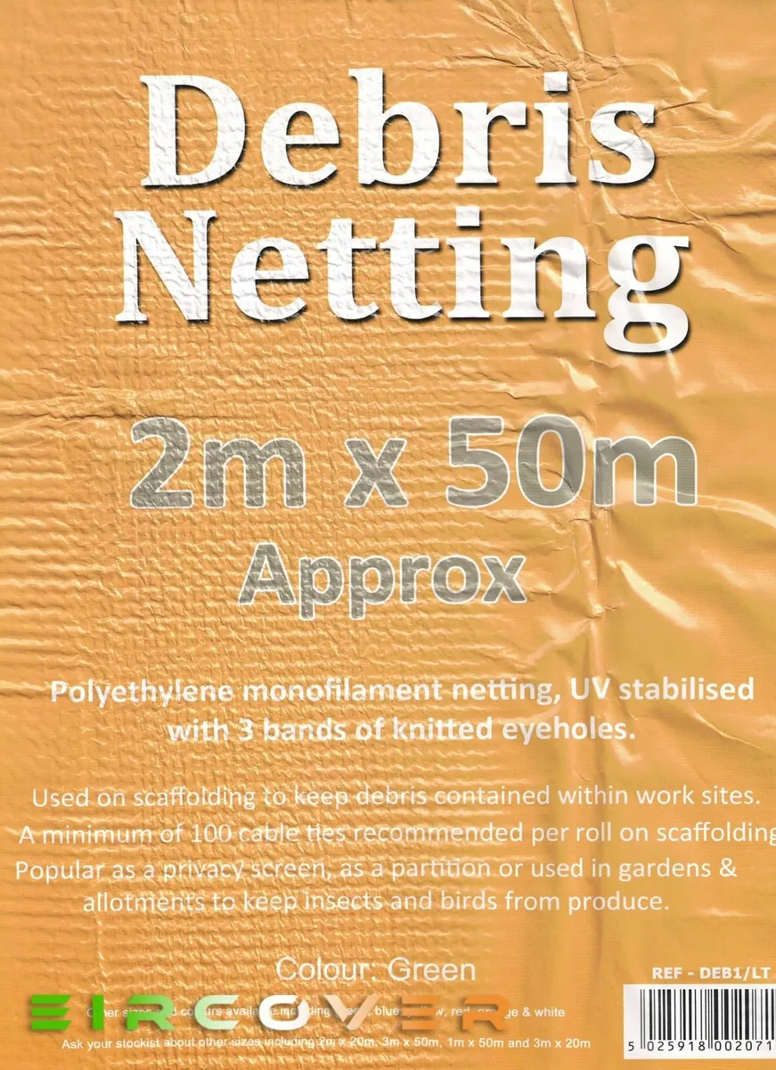 Windbreaker netting 2m x 50m - Green 50 gsm - Image 2